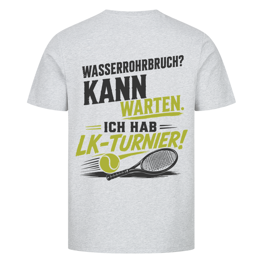 Wasserrohrbruch auf T-Shirt, Farbe grau meliert