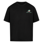 Wasserrohrbruch auf Oversized Shirt, Farbe schwarz