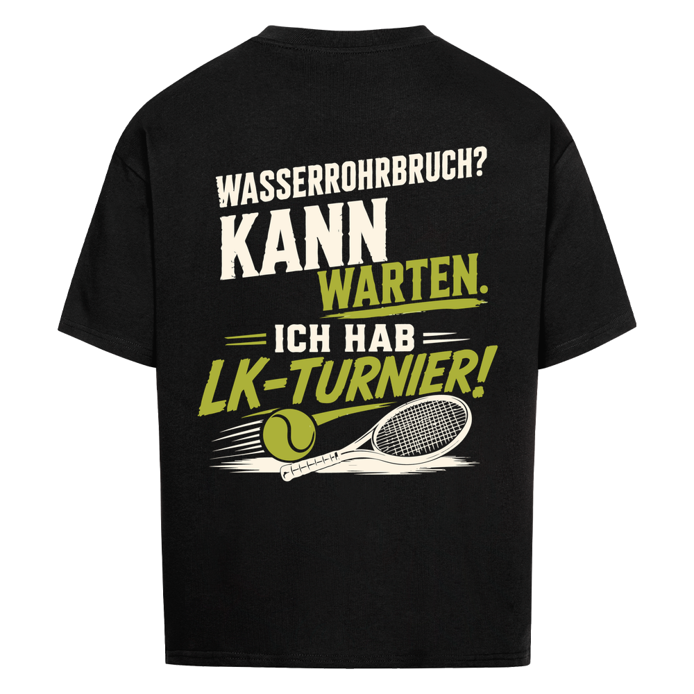Wasserrohrbruch auf Oversized Shirt, Farbe schwarz