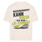 Wasserrohrbruch auf Oversized Shirt, Farbe naturweiß