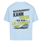 Wasserrohrbruch auf Oversized Shirt, Farbe babyblau