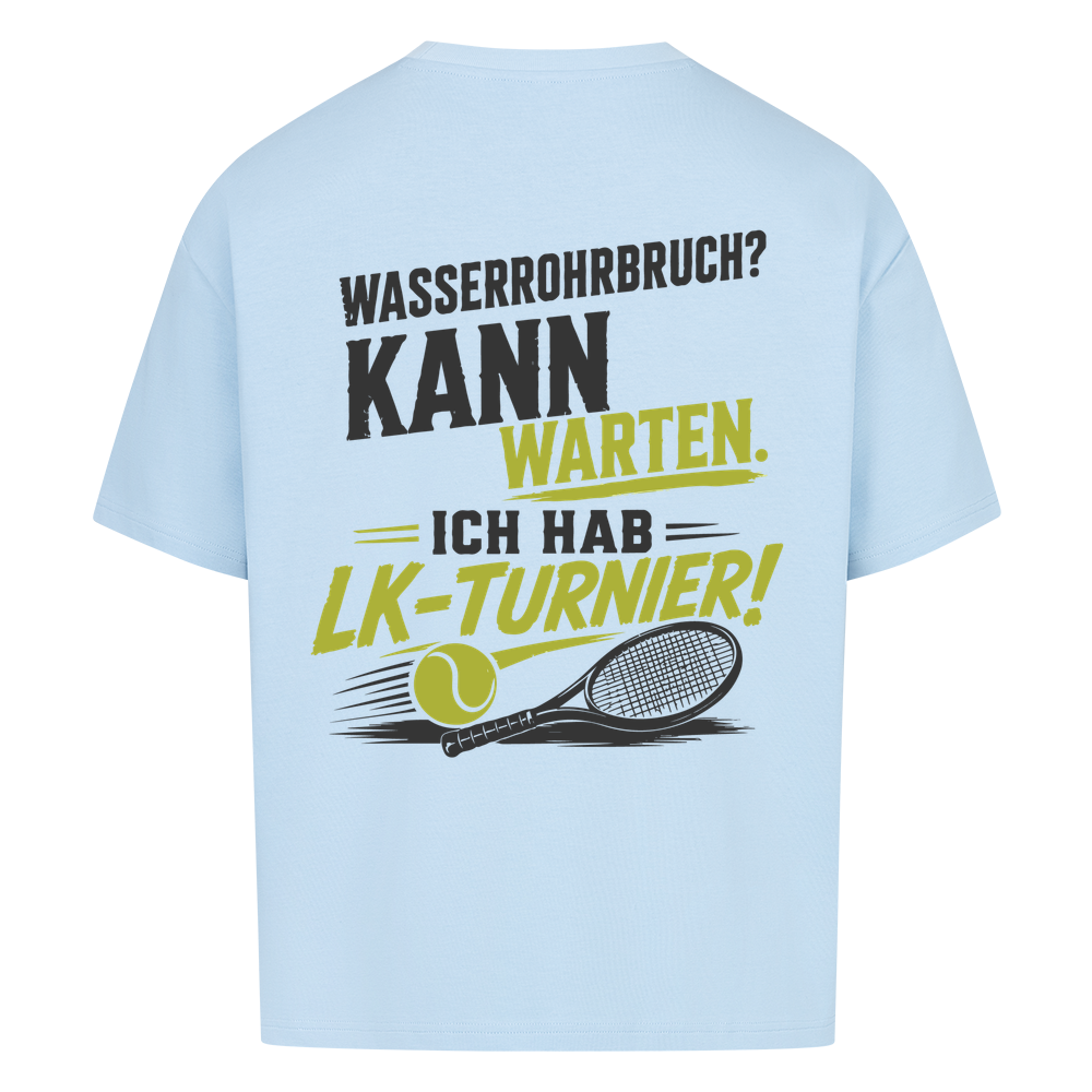 Wasserrohrbruch auf Oversized Shirt, Farbe babyblau