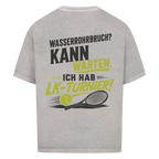 Wasserrohrbruch auf Oversized Shirt, Farbe verwaschen grau