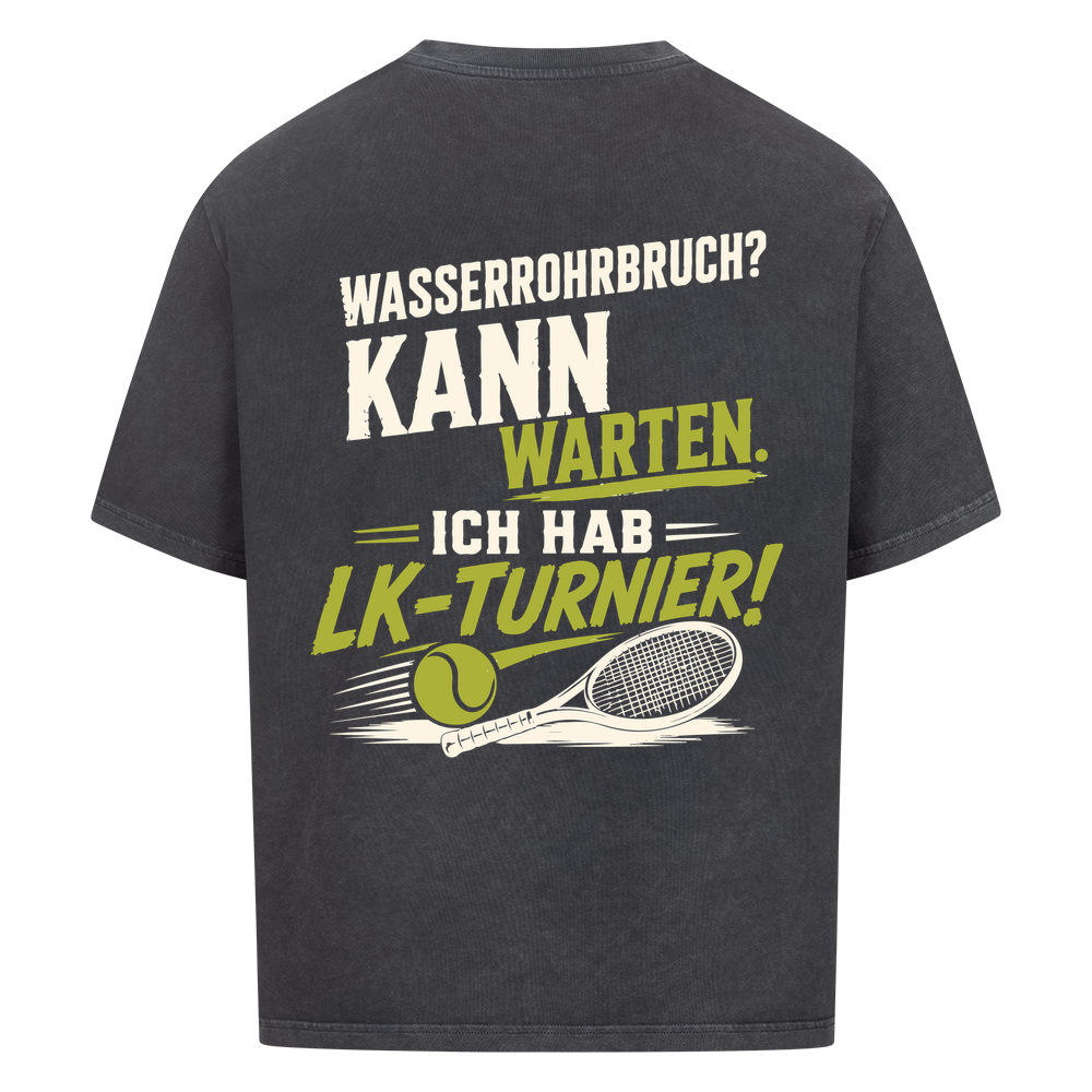 Wasserrohrbruch auf Oversized Shirt, Farbe verwaschen schwarz