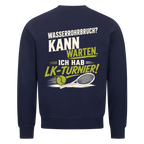 Wasserrohrbruch auf Sweatshirt, Farbe marineblau
