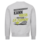 Wasserrohrbruch auf Sweatshirt, Farbe grau meliert