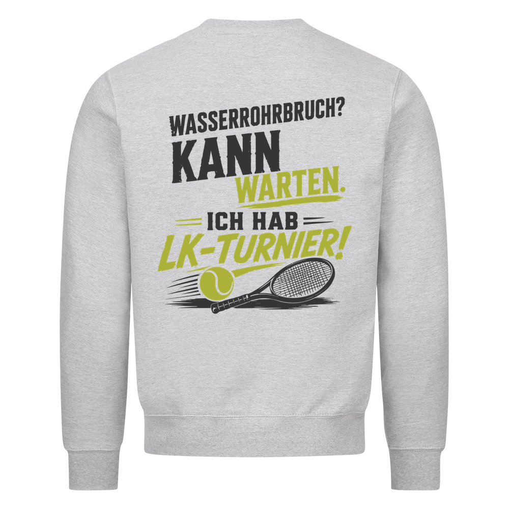 Wasserrohrbruch auf Sweatshirt, Farbe grau meliert