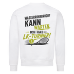 Wasserrohrbruch auf Sweatshirt, Farbe weiß