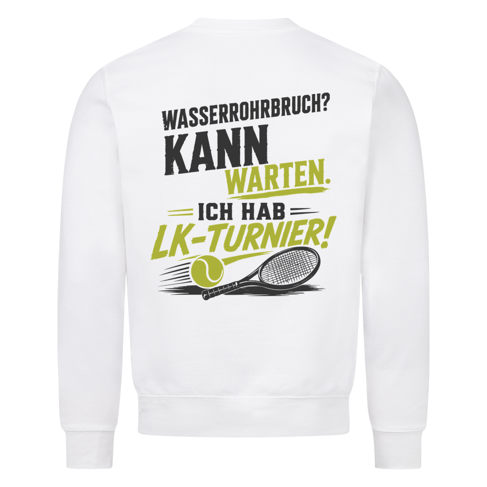 Wasserrohrbruch auf Sweatshirt, Farbe weiß