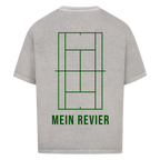 Mein Revier auf Oversized Shirt, Farbe verwaschen grau