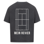 Mein Revier auf Oversized Shirt, Farbe verwaschen schwarz