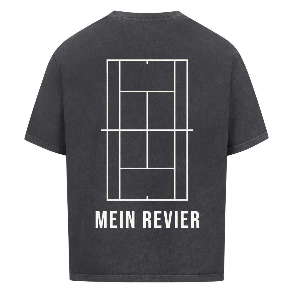 Mein Revier auf Oversized Shirt, Farbe verwaschen schwarz