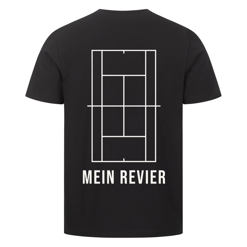 Mein Revier auf T-Shirt, Farbe schwarz