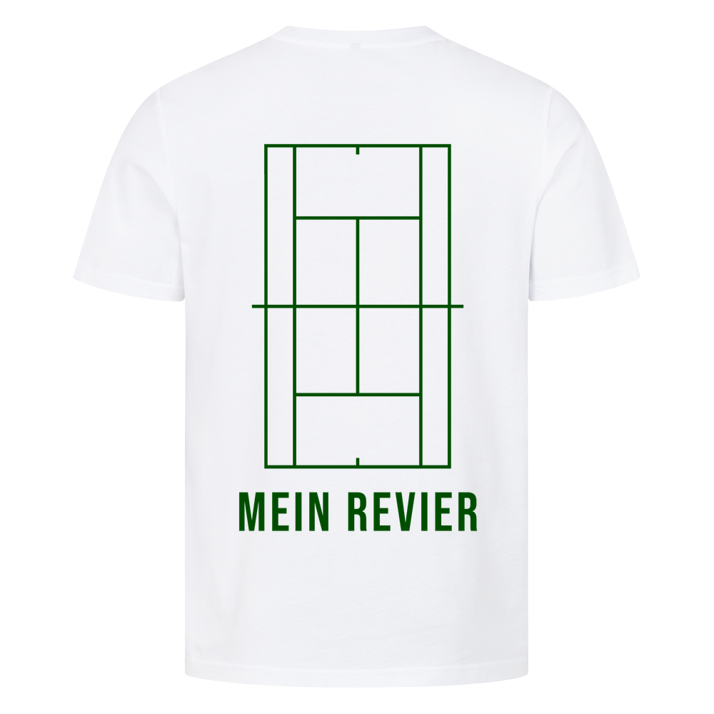 Mein Revier auf T-Shirt, Farbe weiß