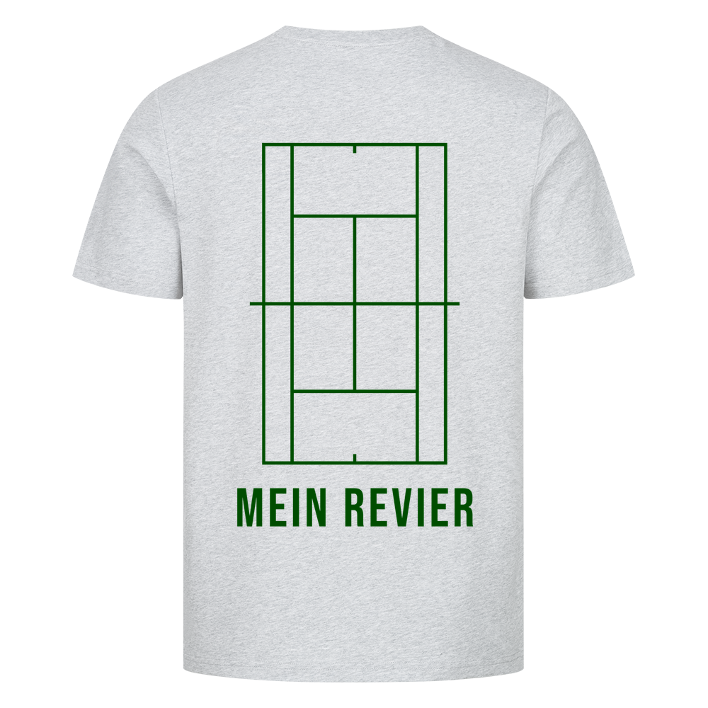 Mein Revier auf T-Shirt, Farbe grau meliert