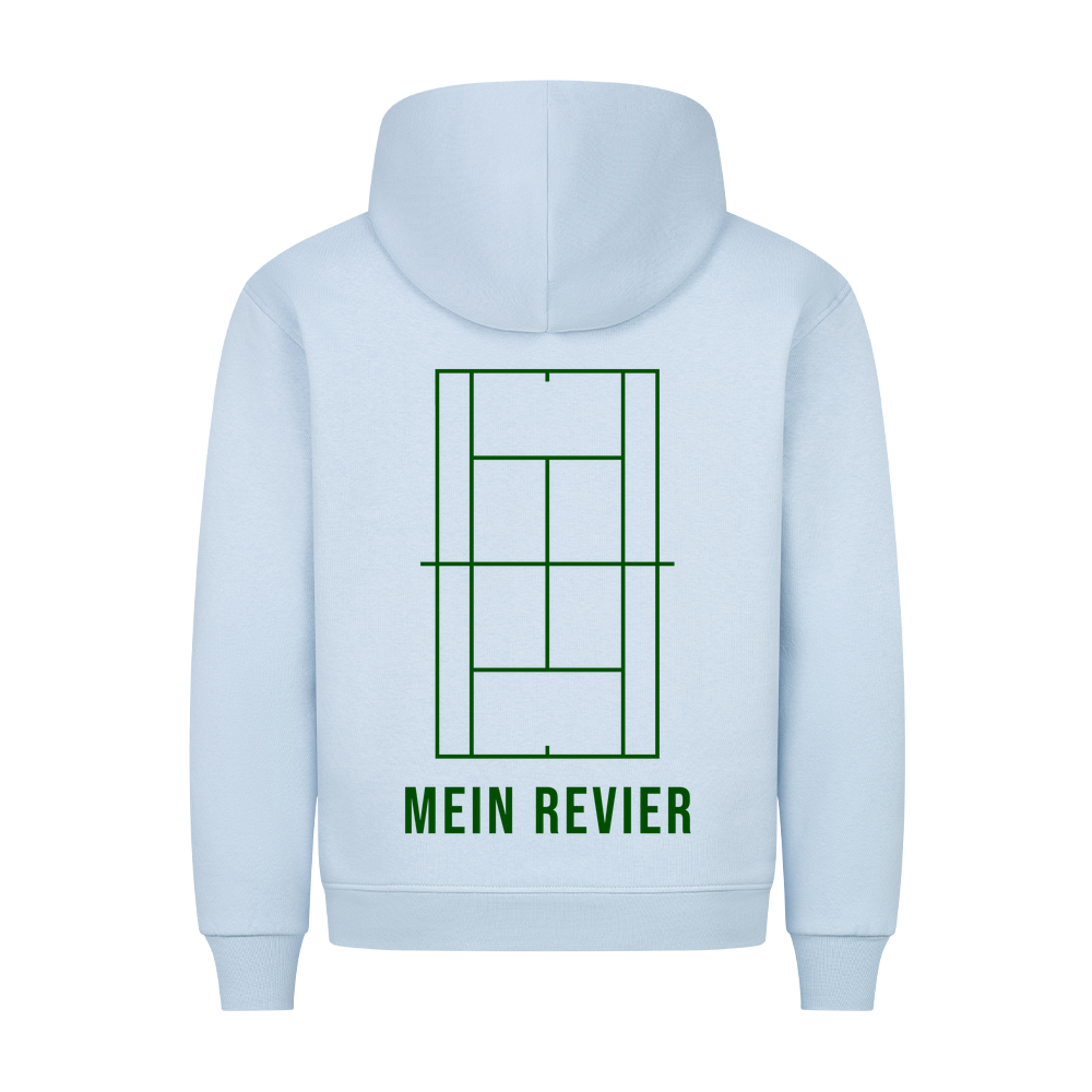 Mein Revier auf Hoodie, Farbe babyblau