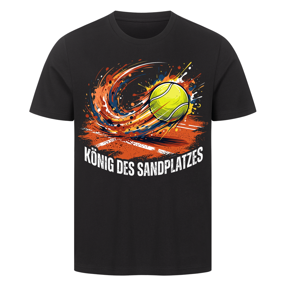 König des Sandplatzes auf T-Shirt, Farbe schwarz