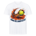 König des Sandplatzes auf T-Shirt, Farbe weiß