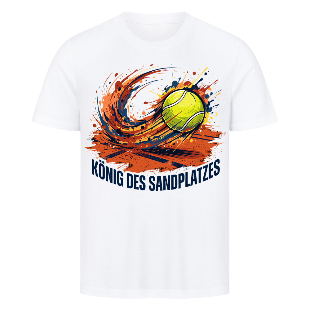 König des Sandplatzes auf T-Shirt, Farbe weiß