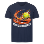 König des Sandplatzes auf T-Shirt, Farbe marineblau