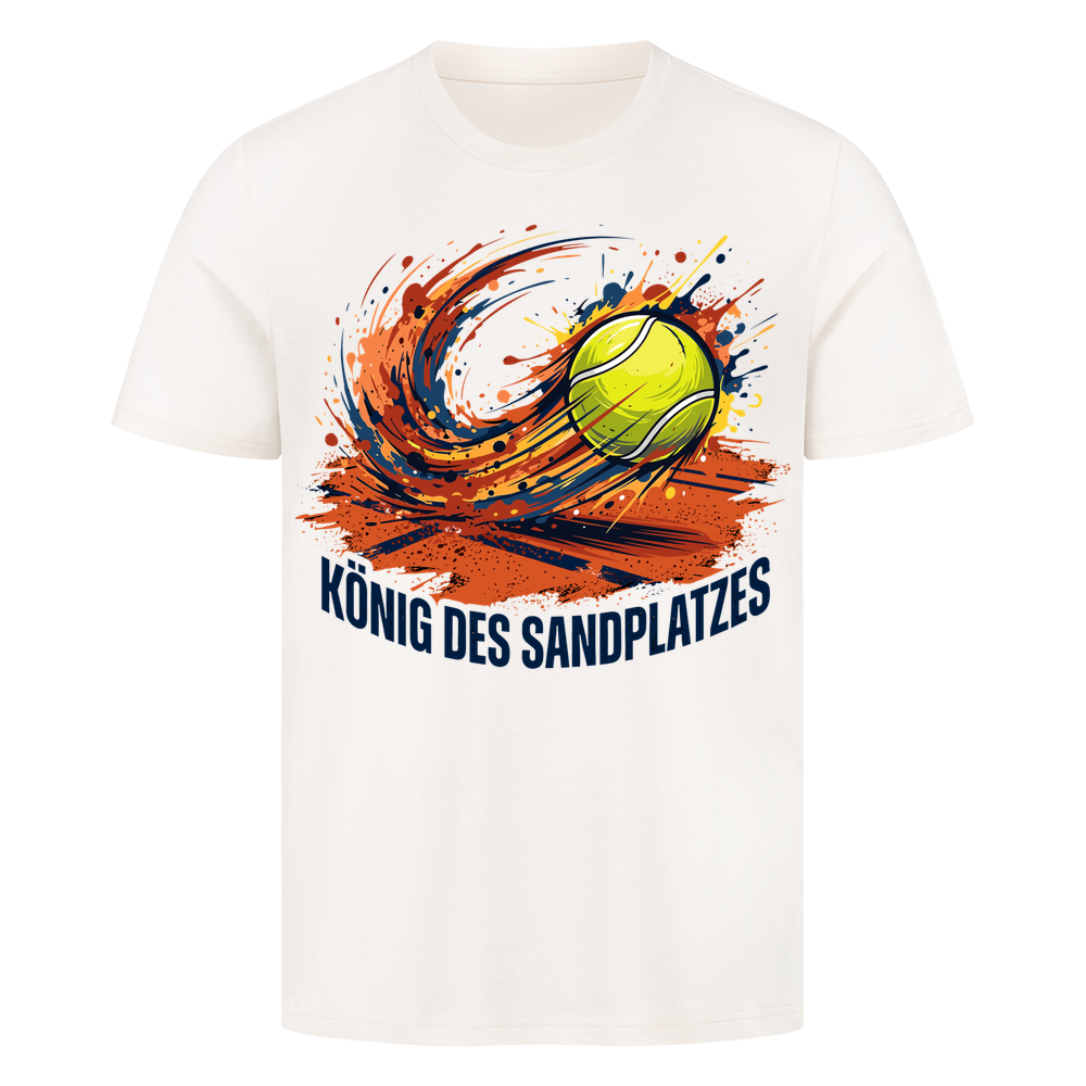 König des Sandplatzes auf T-Shirt, Farbe naturweiß