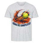 König des Sandplatzes auf T-Shirt, Farbe grau meliert