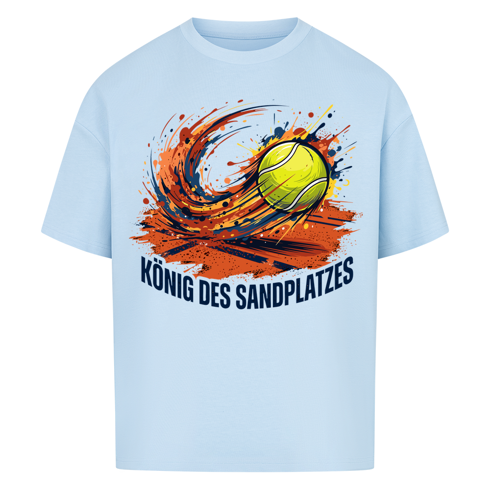 König des Sandplatzes auf Oversized Shirt, Farbe babyblau