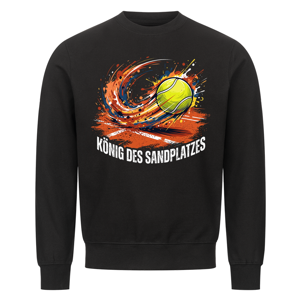 König des Sandplatzes auf Sweatshirt, Farbe schwarz