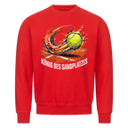 König des Sandplatzes auf Sweatshirt, Farbe rot