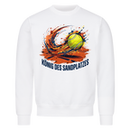 König des Sandplatzes auf Sweatshirt, Farbe weiß