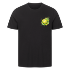 Gelb-grüne Leidenschaft auf T-Shirt, Farbe schwarz