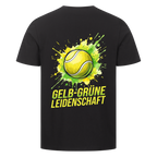 Gelb-grüne Leidenschaft auf T-Shirt, Farbe schwarz
