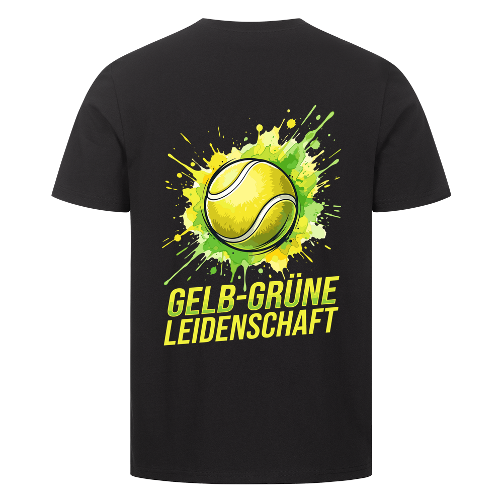 Gelb-grüne Leidenschaft auf T-Shirt, Farbe schwarz
