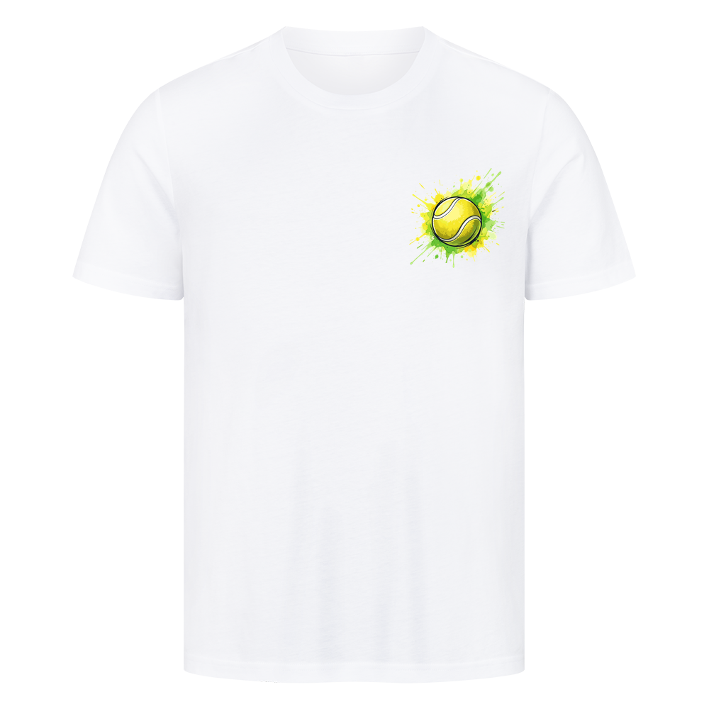 Gelb-grüne Leidenschaft auf T-Shirt, Farbe weiß