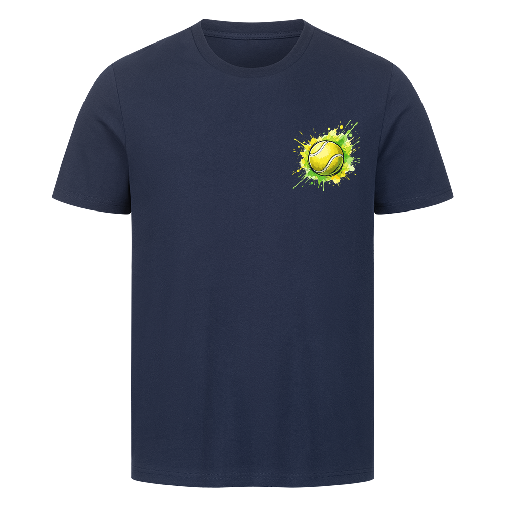 Gelb-grüne Leidenschaft auf T-Shirt, Farbe marineblau