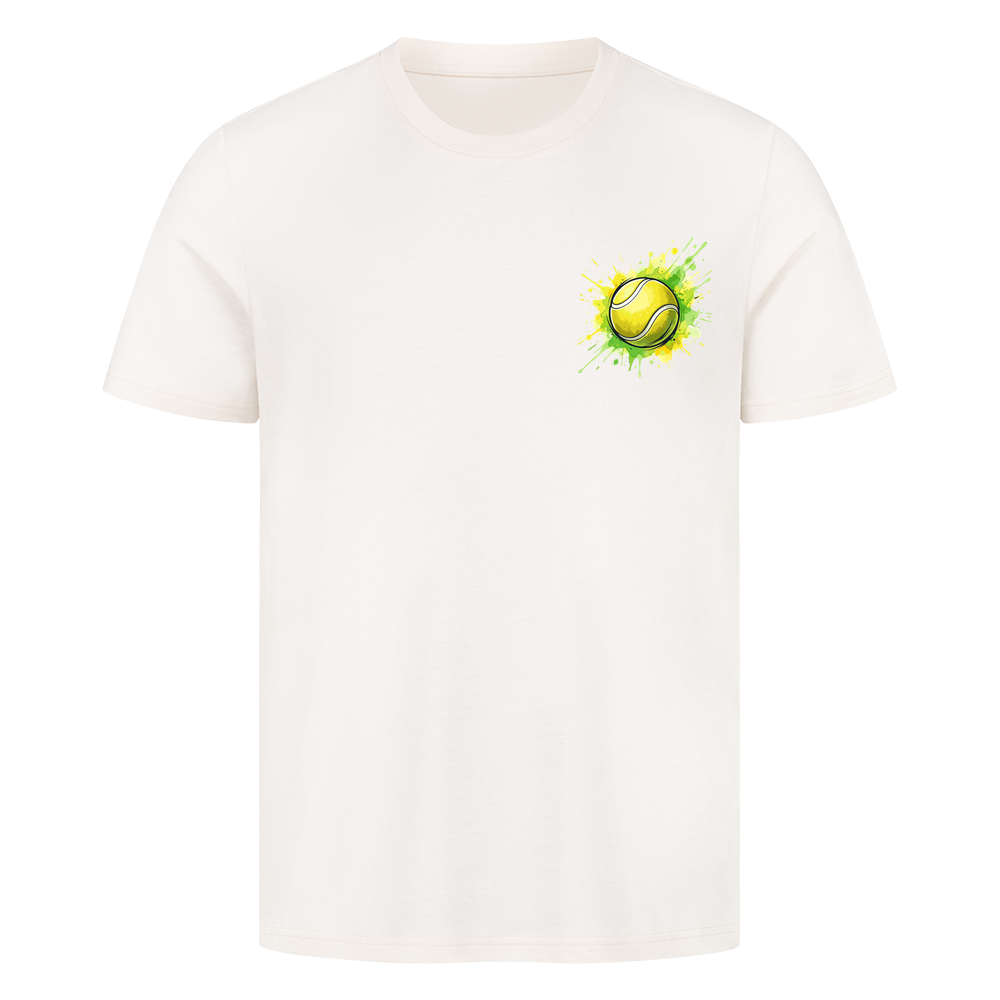 Gelb-grüne Leidenschaft auf T-Shirt, Farbe naturweiß