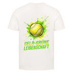 Gelb-grüne Leidenschaft auf T-Shirt, Farbe naturweiß