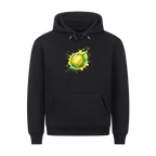 Gelb-grüne Leidenschaft auf Hoodie, Farbe schwarz