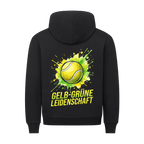Gelb-grüne Leidenschaft auf Hoodie, Farbe schwarz