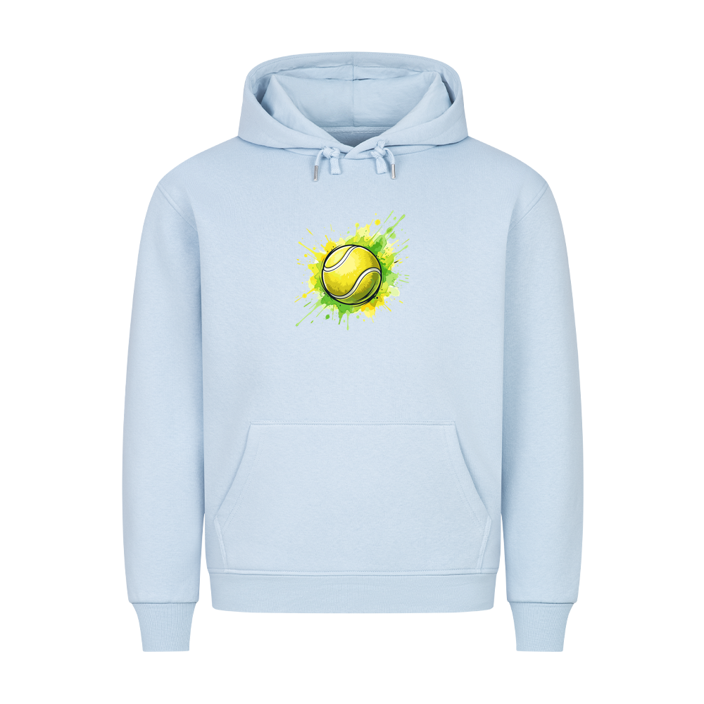 Gelb-grüne Leidenschaft auf Hoodie, Farbe babyblau