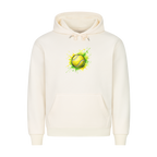 Gelb-grüne Leidenschaft auf Hoodie, Farbe beige