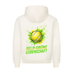 Gelb-grüne Leidenschaft auf Hoodie, Farbe beige