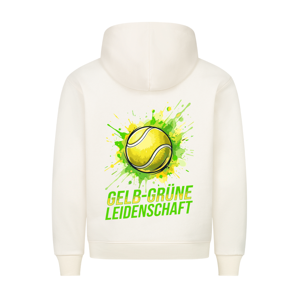 Gelb-grüne Leidenschaft auf Hoodie, Farbe beige