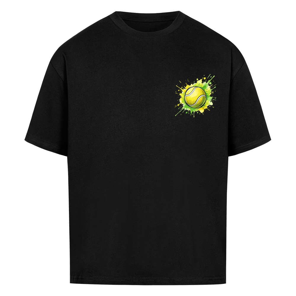 Gelb-grüne Leidenschaft auf Oversized Shirt, Farbe schwarz
