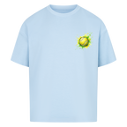 Gelb-grüne Leidenschaft auf Oversized Shirt, Farbe babyblau