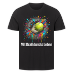 Mit Drall durchs Leben auf T-Shirt, Farbe schwarz