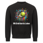 Mit Drall durchs Leben auf Sweatshirt, Farbe schwarz