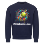Mit Drall durchs Leben auf Sweatshirt, Farbe marineblau