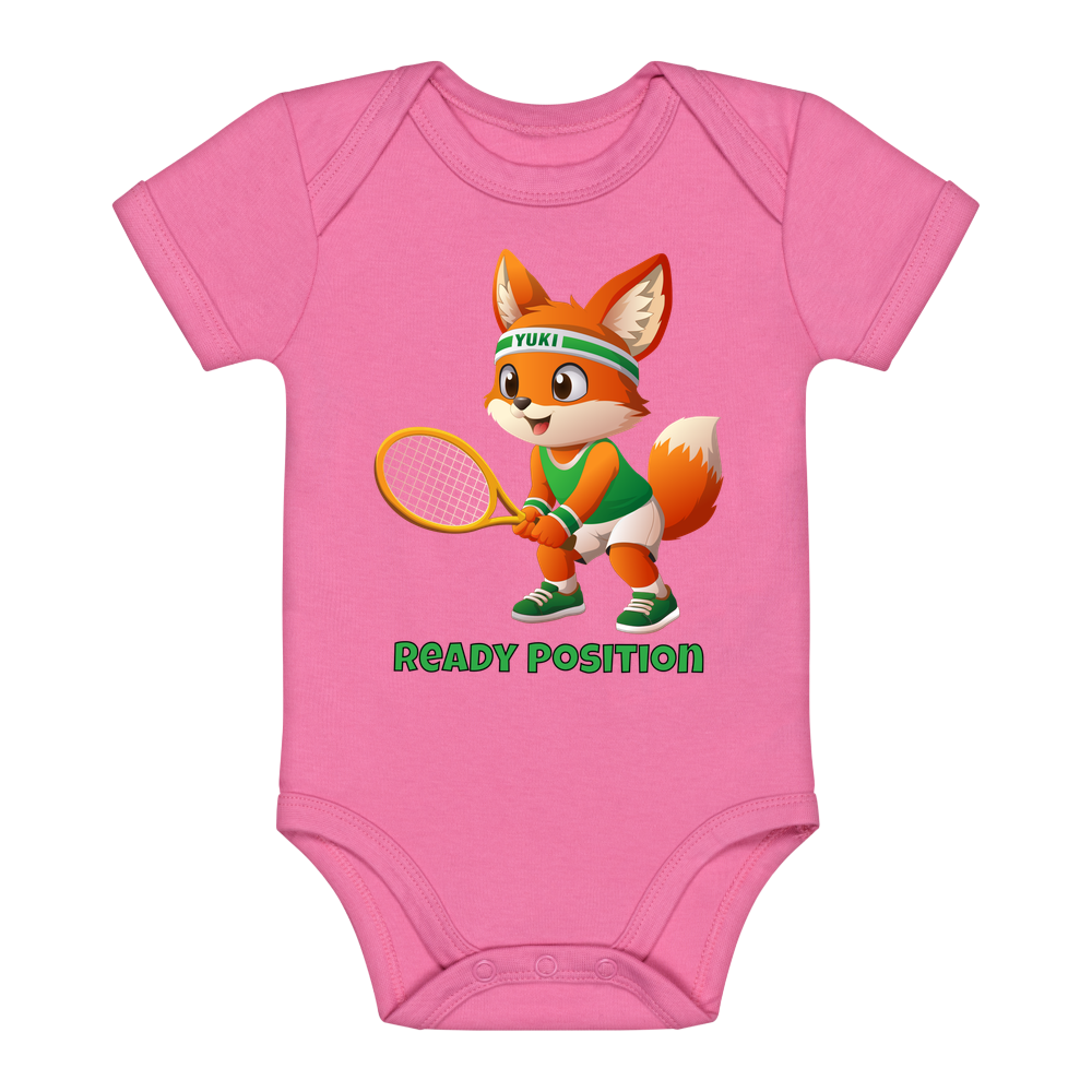 Yuki Ready Position auf Baby-Body, Farbe rosa