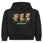 Yuki Rückhand auf Kinder-Hoodie, Farbe schwarz